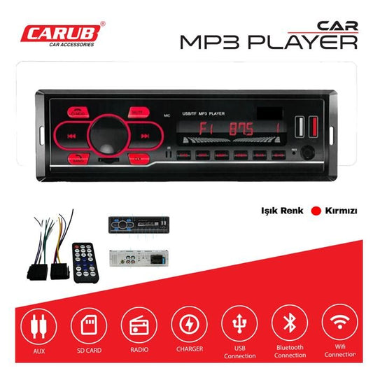 CARUB Bluetoothlu Oto Teyp 240W
