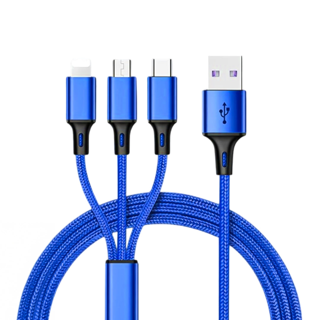 3in1 Telefon Şarj Kablosu