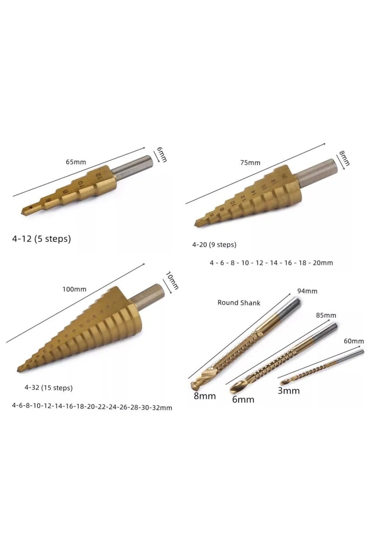 Kademeli Uç Takımı 6pcs