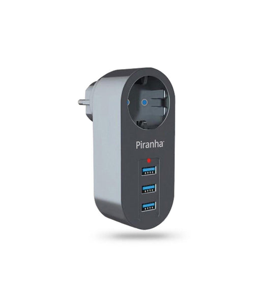 Tekli Priz 3 USB Giriş Akım Korumalı
