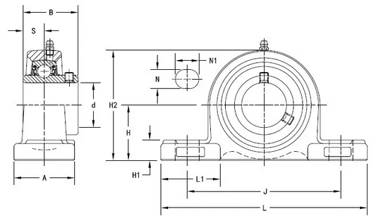 UCP Yataklı Rulman 205