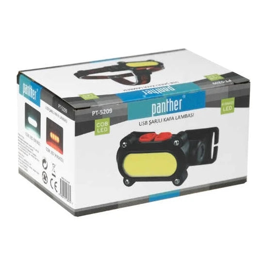 Panther PT-5209 COB Led USB Şarjlı Kafa Lambası