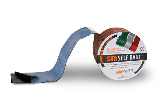 Baca Bandı 10cm 10mt Sim Self Bant Alüminyum Folyo Kırmızı