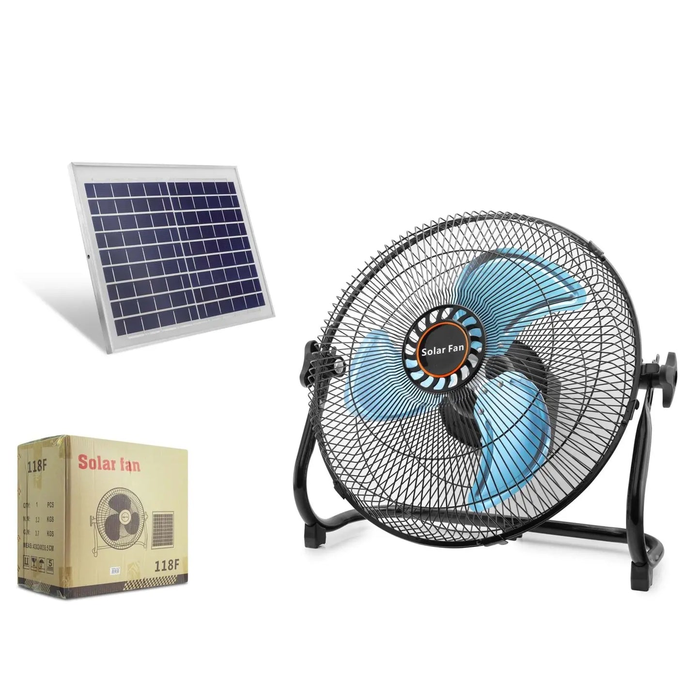 solar fan 37*42CM SİYAH HS118F