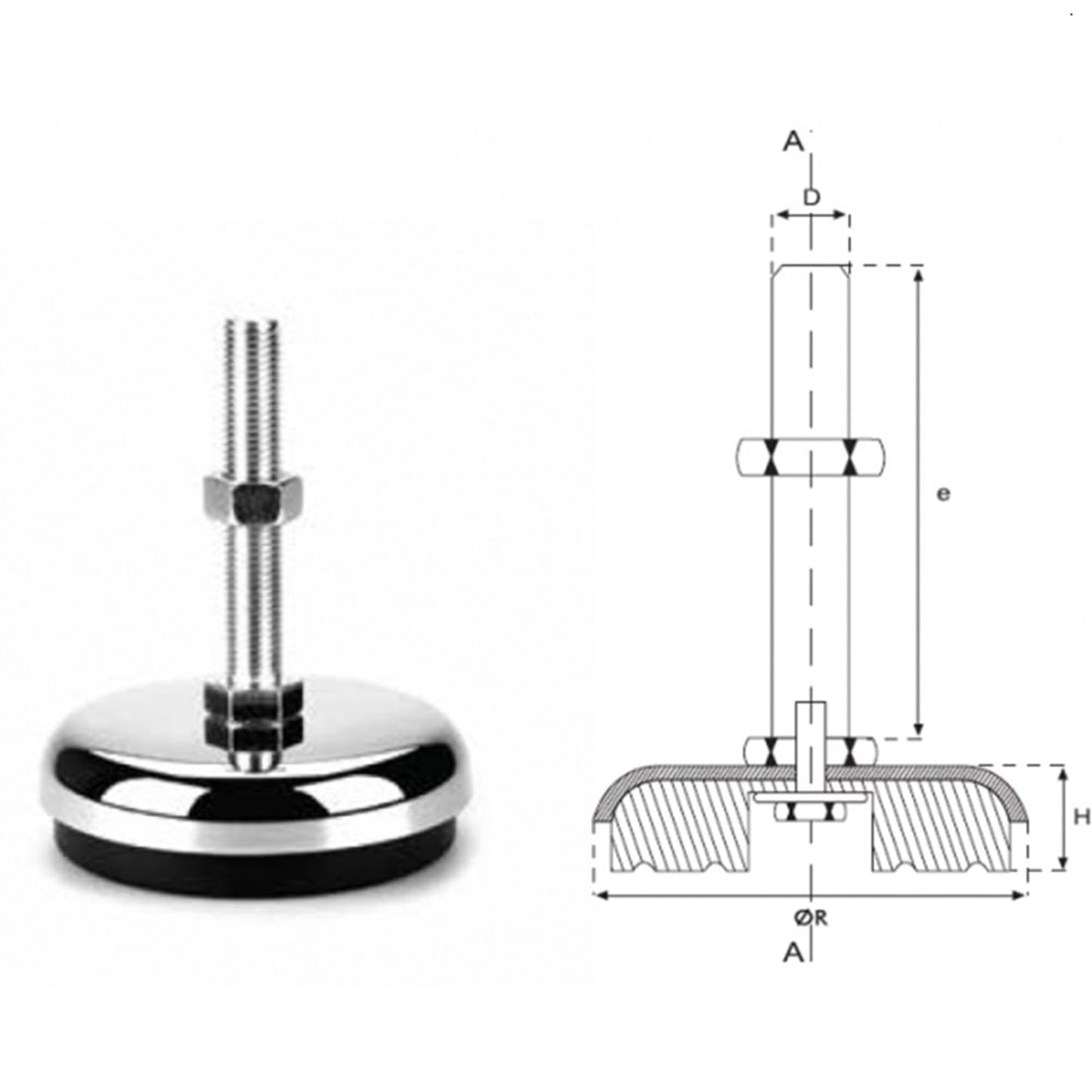 Makina Ayağı Q80 M16x100