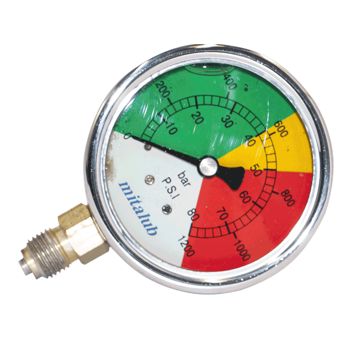 63 mm. 0-80 bar Tarım için Alttan Manometre