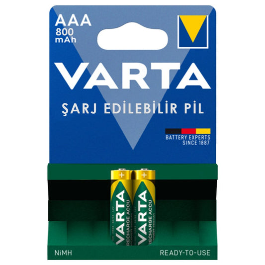 Varta NiMH Şarjlı Pil AAA 2Li 550mAh