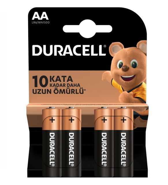 Duracell Alkalin AA Kalem Pil 4lü