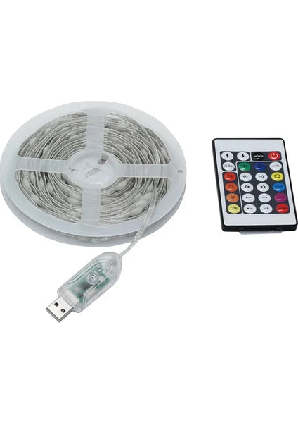 Renkli USB Şerit Led 5V 10mt