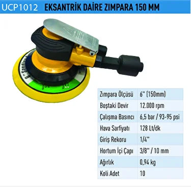 Orbital Havalı Daire Zımpara 6"